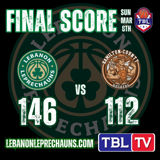 Final Score -Hamilton County Huskers @ Lebanon Leprechauns 3-08-2026